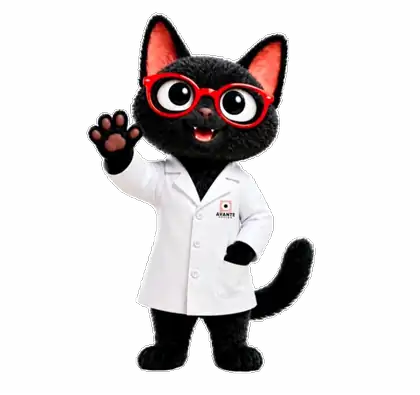Gatito de Avante Optics saludando